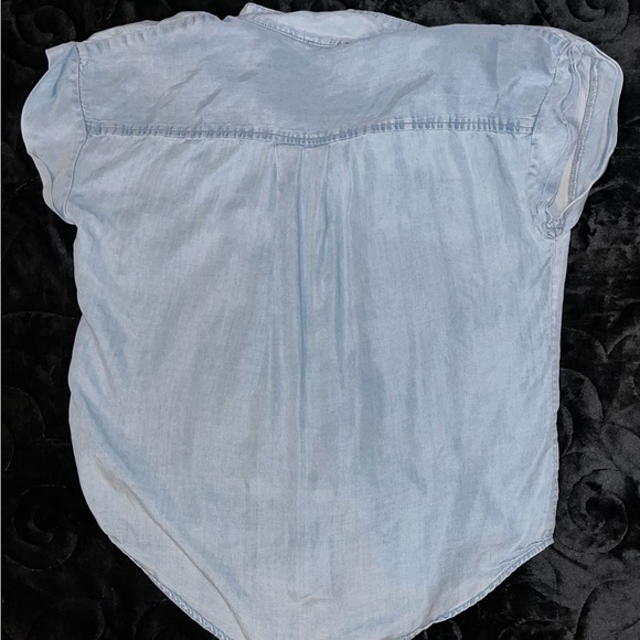 lightweight faux denim button up! - Picture 2 of 6